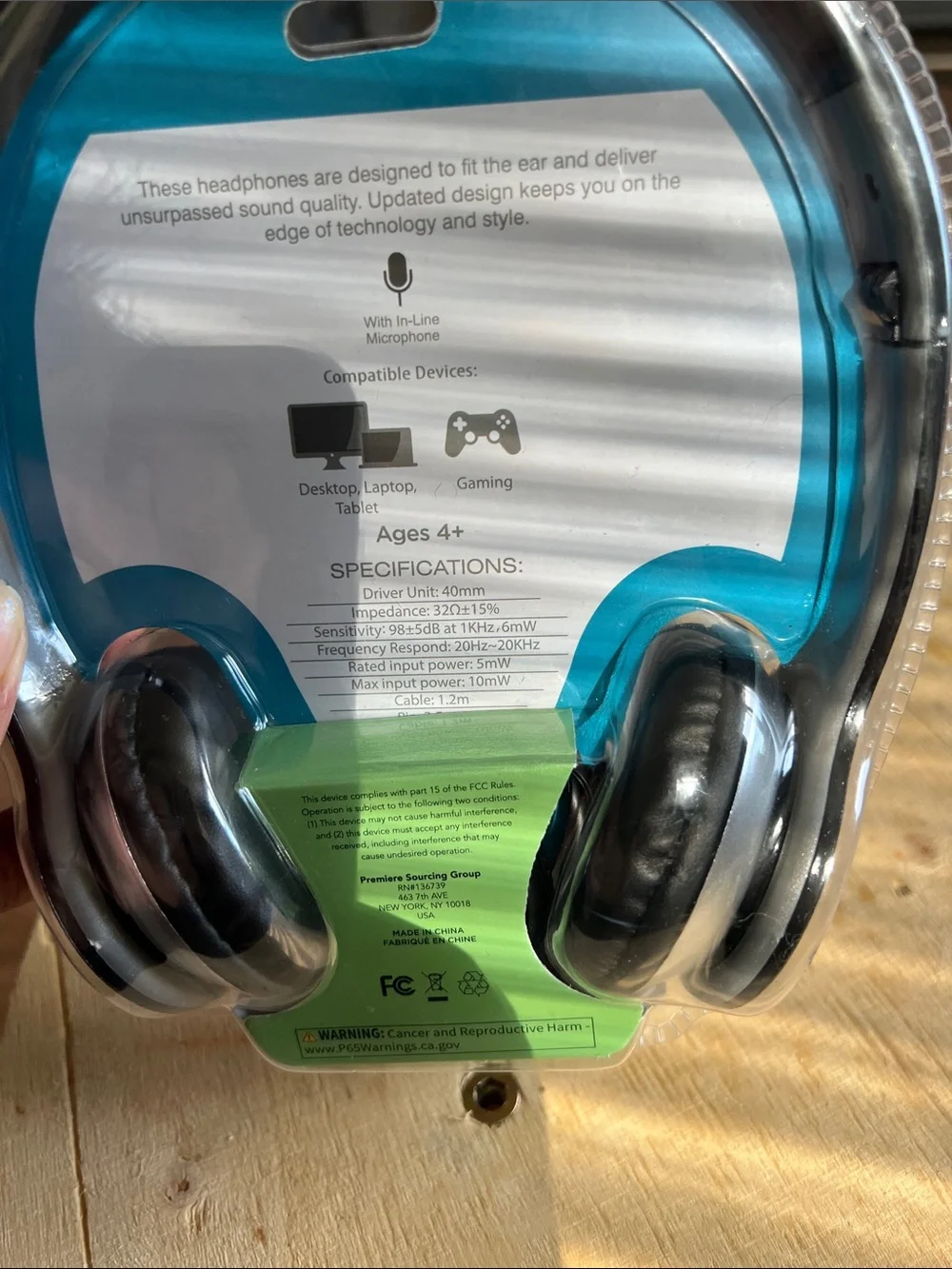 Studio Grade Black On-Ear Headphones with Inline Mic